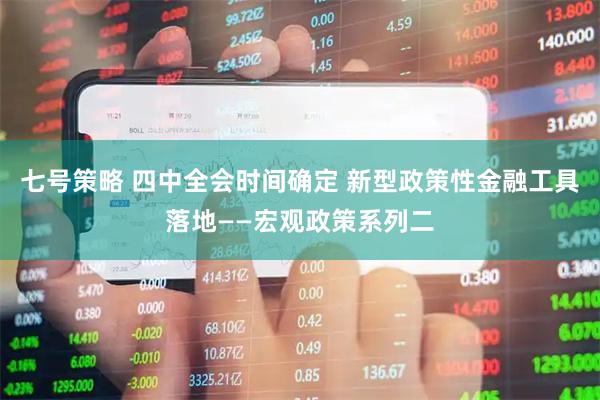 七号策略 四中全会时间确定 新型政策性金融工具落地——宏观政策系列二
